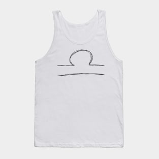 Dark and Gritty Libra Zodiac Sign Tank Top